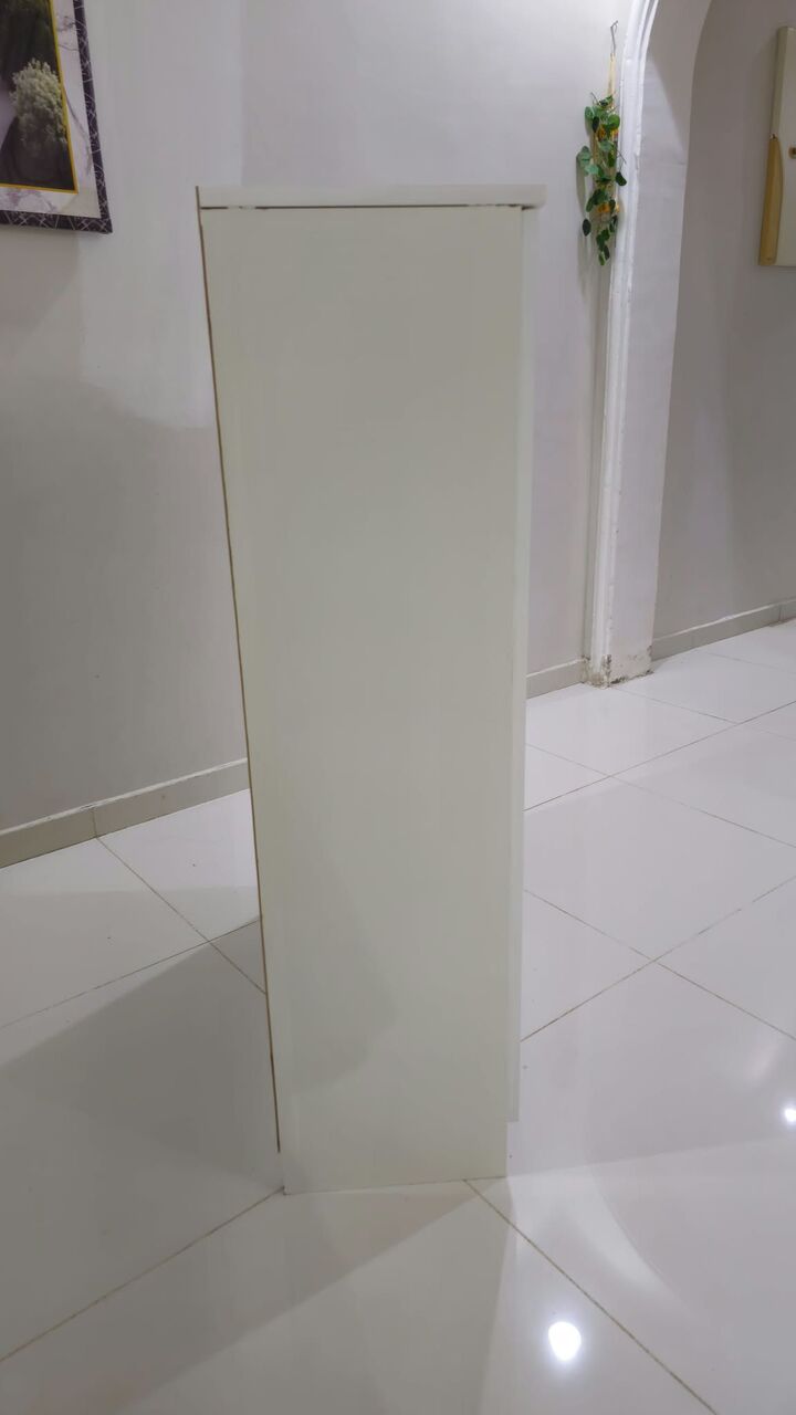 Madinah, Furniture, SAR 350,  White Storage Cabinet With Shelves &ndash; Excellent Condition