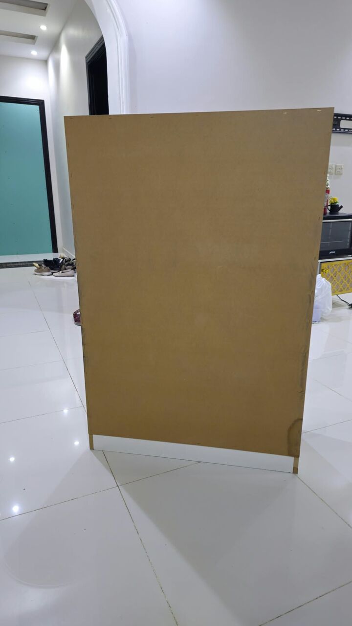 Madinah, Furniture, SAR 350,  White Storage Cabinet With Shelves &ndash; Excellent Condition