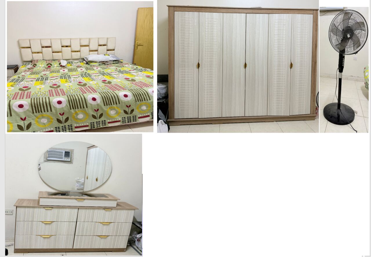 Riyadh, Furniture, SAR 2580,  Urgent Sale !!! Sofa, King Size Beds, Wardrobe And Dressing Table