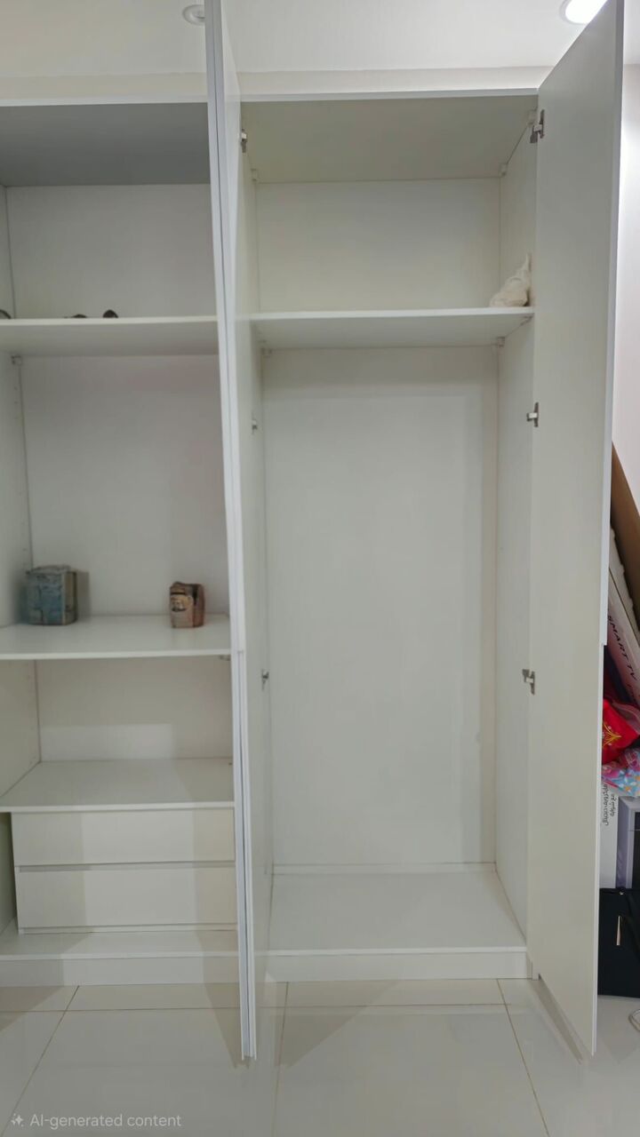 Madinah, Furniture, SAR 1150,  Custom-Made Large White Wooden Wardrobe &ndash; Like New