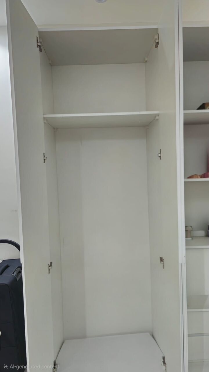 Madinah, Furniture, SAR 1150,  Custom-Made Large White Wooden Wardrobe &ndash; Like New