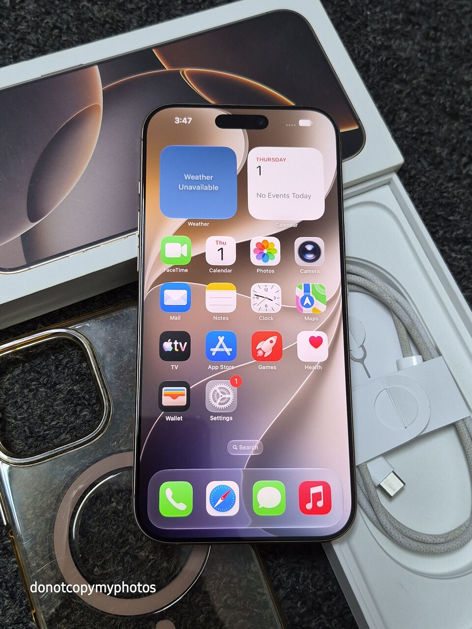 Al Rahmaniyah, Mobile Phones, SAR 3450,  IPhone 16 Pro Max 256gb Desert Titanium