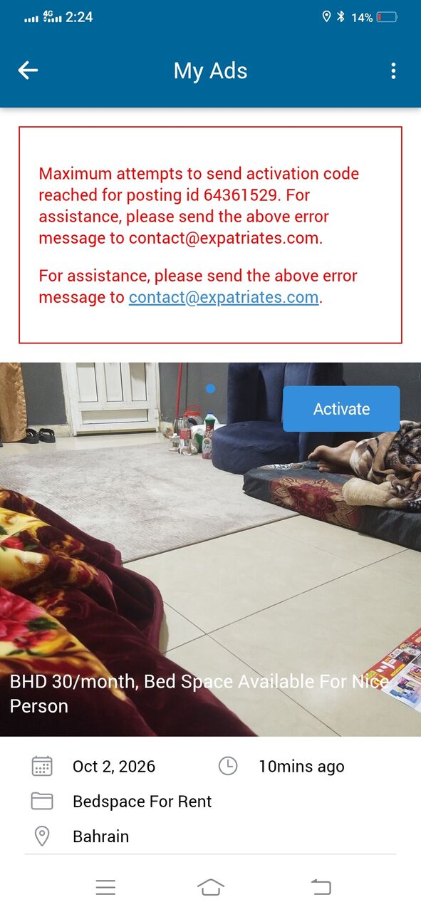 Isa Town, Bedspace For Rent, BHD 30/month,  Urgently Bed Space For Nice Person