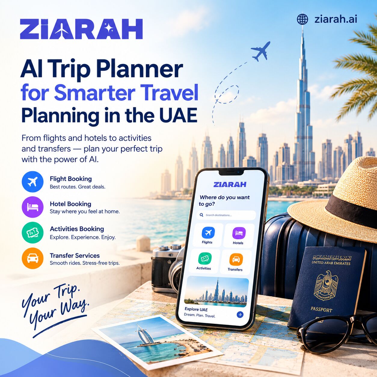 Abu Dhabi, Travel, Ziarah: Your AI Trip Planner For Smarter Travel In The UAE