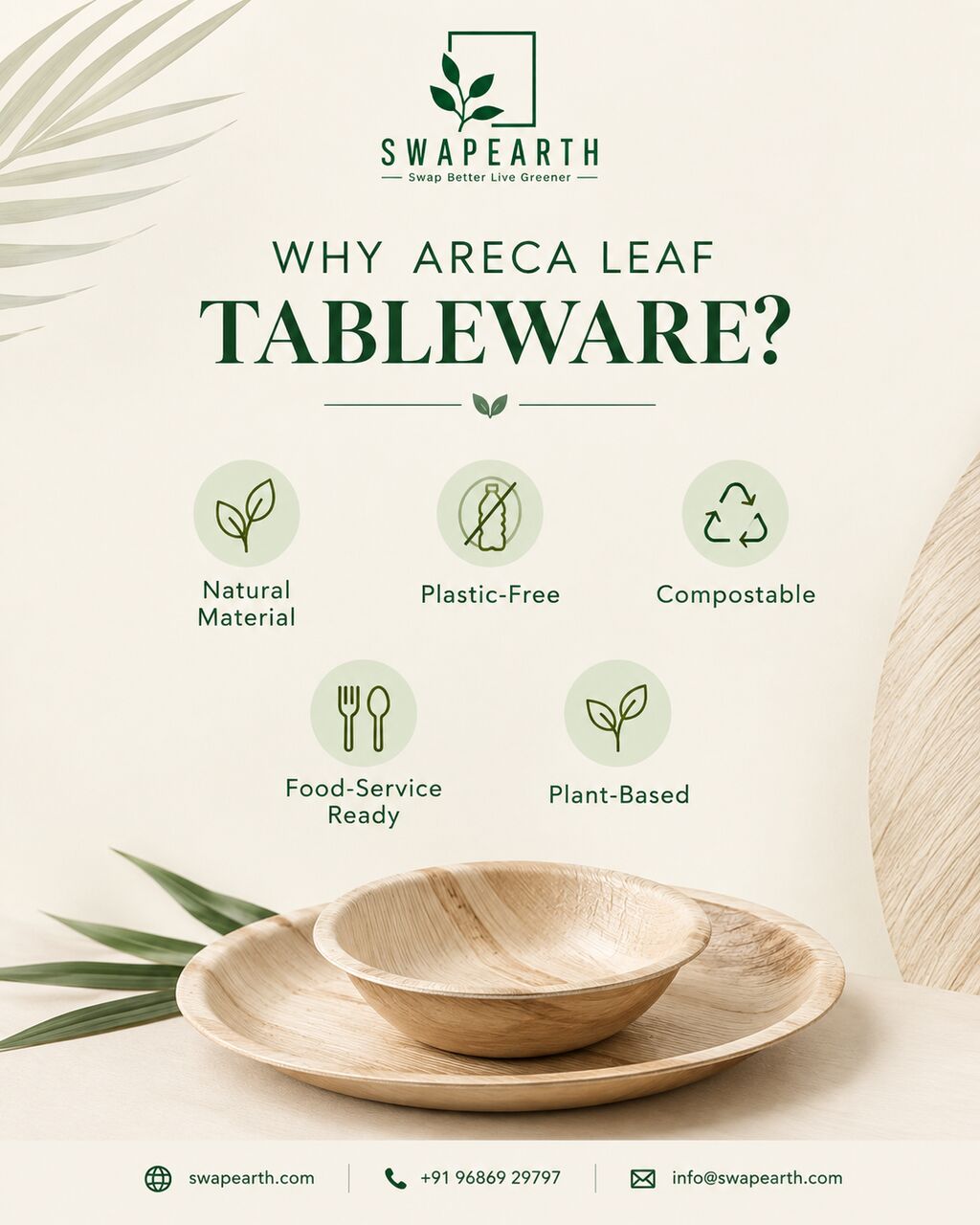 Mumbai, Materials, INR 350,  Discover Natural Areca Leaf Tableware For Your Business