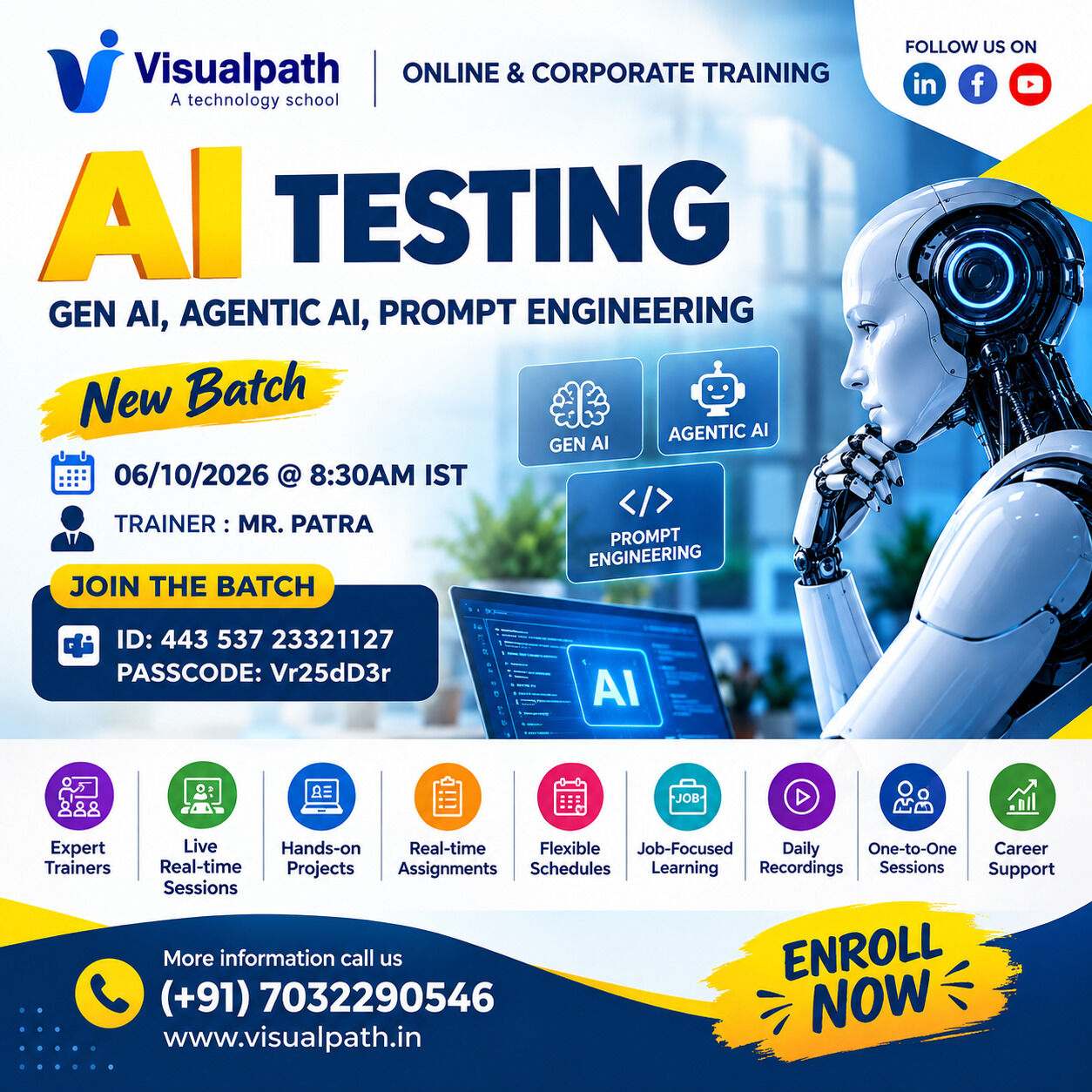 Hyderabad, Lessons Offered, AI Testing Course With Expert Training In Hyderabad