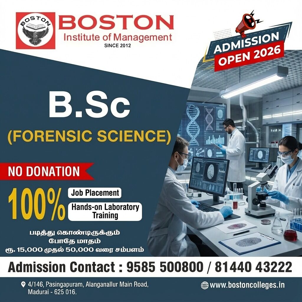 Madurai, Education, Love Solving Mysteries? Start Your B.Sc Forensic Science Journey In Tamilnadu