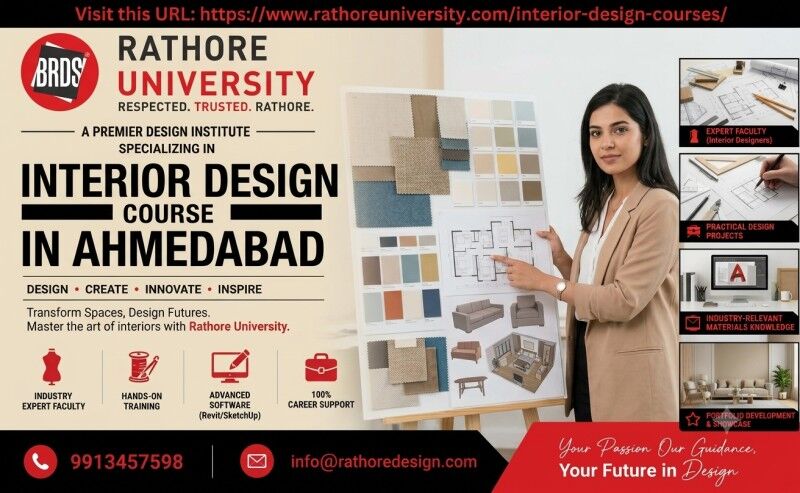 Ahmedabad, Education, The Interior Design Institute At Rathore University Offers Career-focused Learning