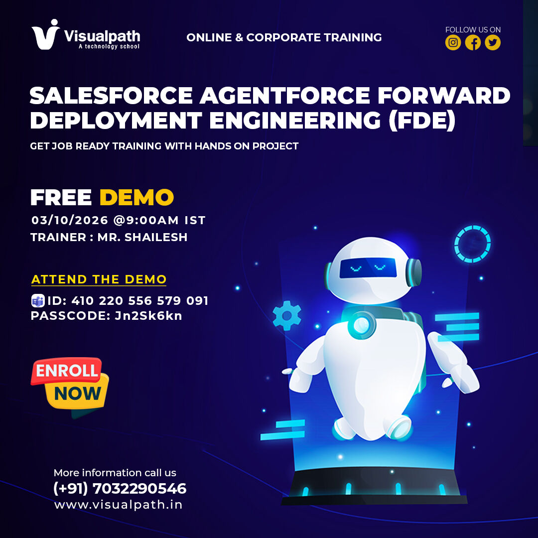 Hyderabad, Education, Salesforce Agentforce FDE Training | Online Free Demo