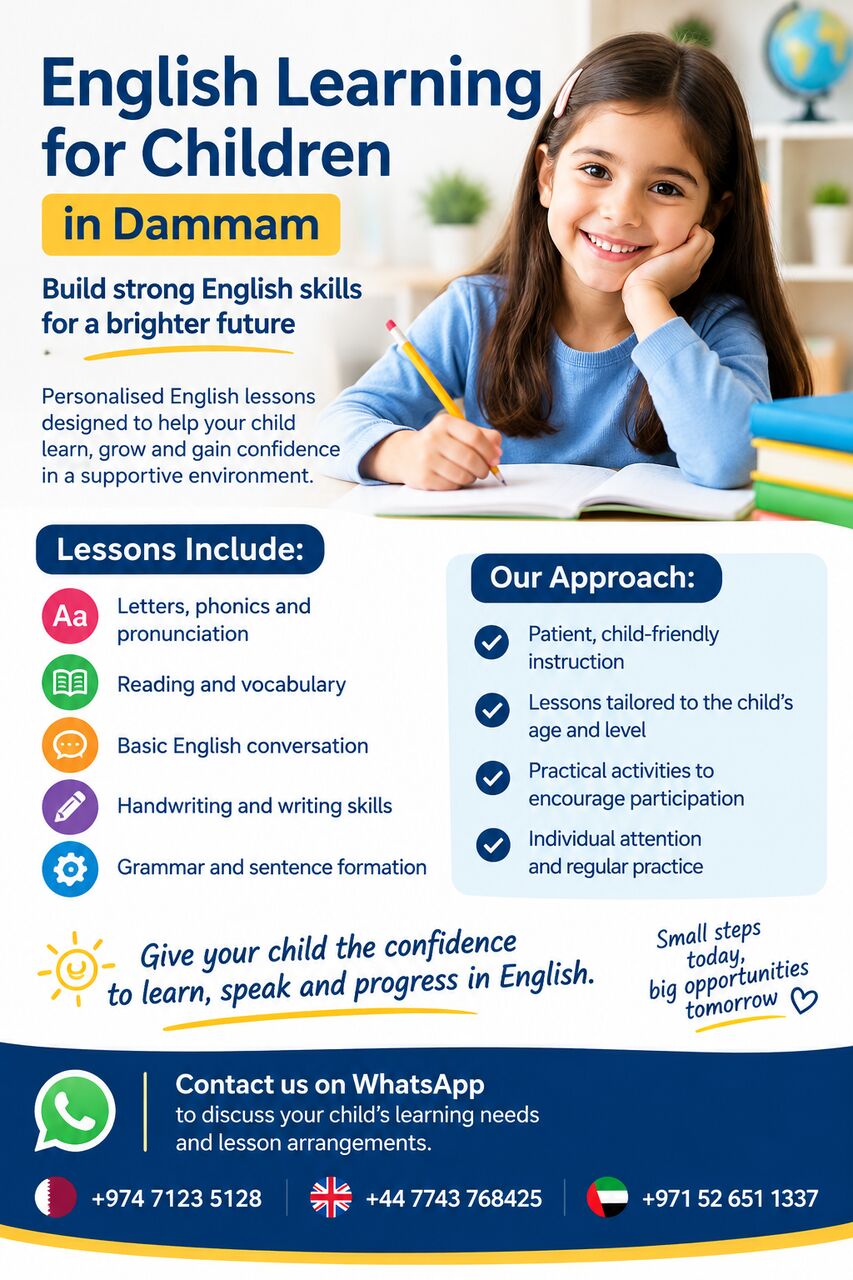 Dammam, Language Exchange, English Learning For Saudi Children | Experienced English Teacher &ndash; Dammam