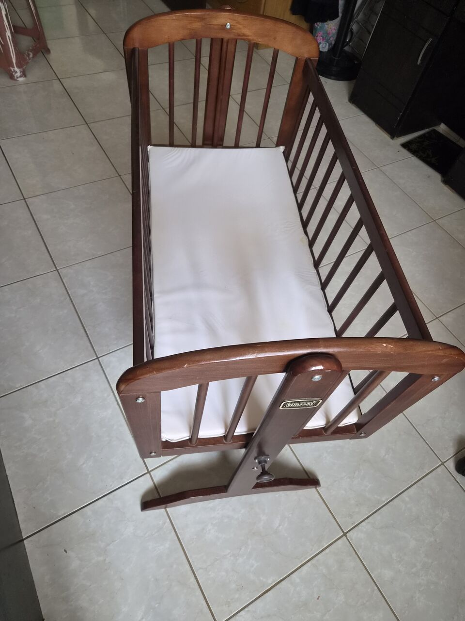 Ghirnatah, Furniture, SAR 165,  Juniors Wooden Baby Cradle With Lockable Rocking Feature