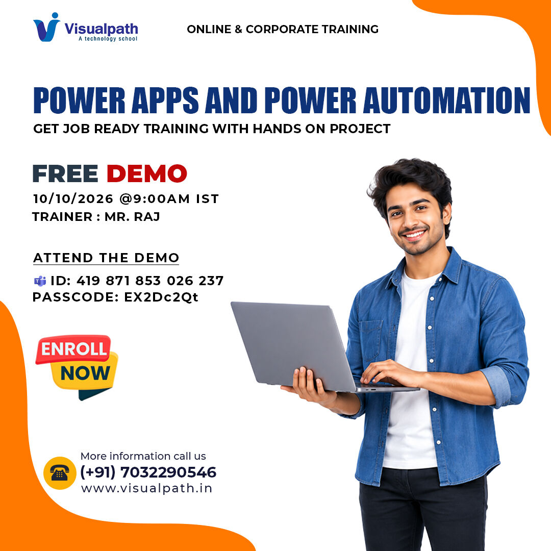 Hyderabad, Education, Power Automate Course | Power Apps Training In Hyderabad