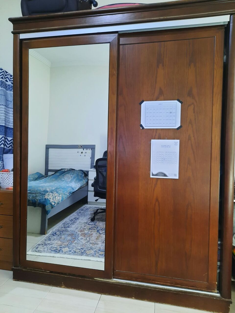 Riyadh, Furniture, SAR 700,  سريرين مفرد ونص وخزانة وبعض المقتنيات