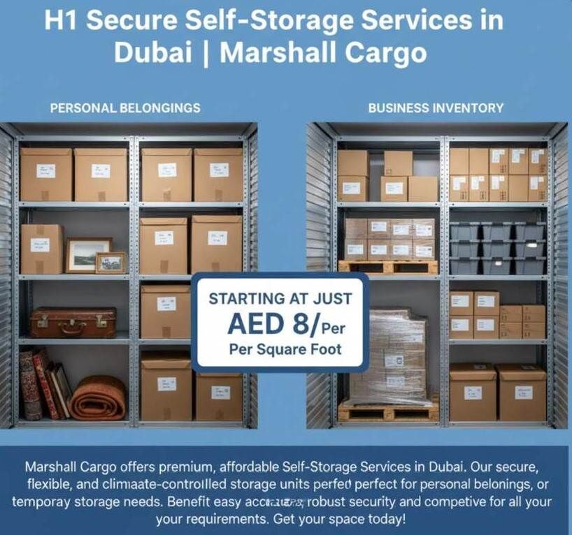 Dubai, Cargo, Storage Units Dubai With Marshall Logistics