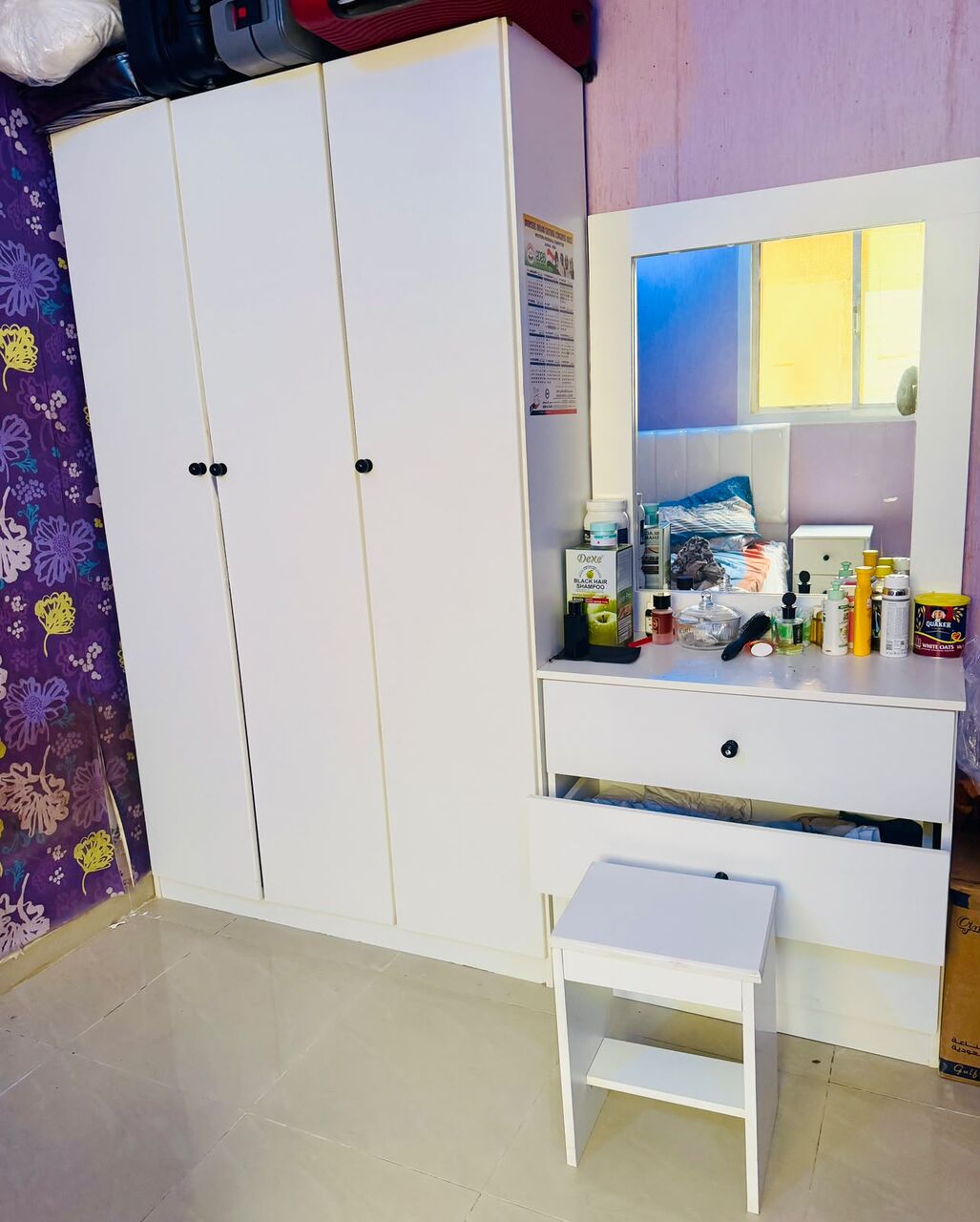 Al Sharafeyah, Appliances, SAR 2000,  Complete Single Room Furniture Set &ndash; Excellent Condition! (Includes AC, Office Setup & Bed
