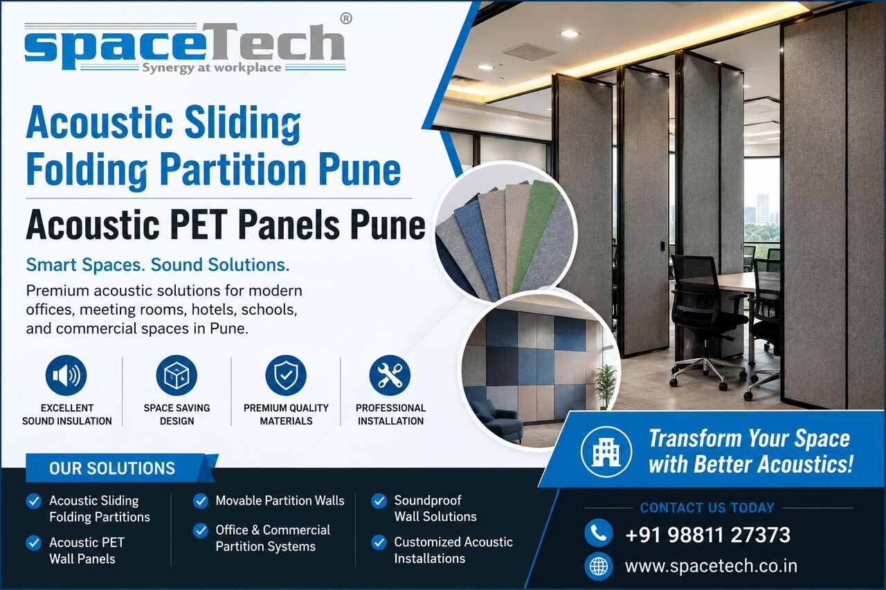 Pune, Interior Design, Acoustic Sliding Folding Partition | Contact Us @82638 01580