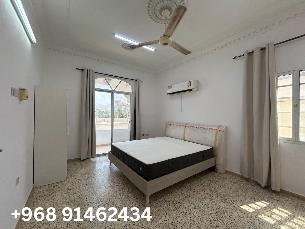Muscat, Rooms for Rent, OMR 160/month,  Furnished,  50 Sq. Meter,  Spacious Fully Furnished Master Bedroom With Balcony In Azaiba Near NBO Head Office