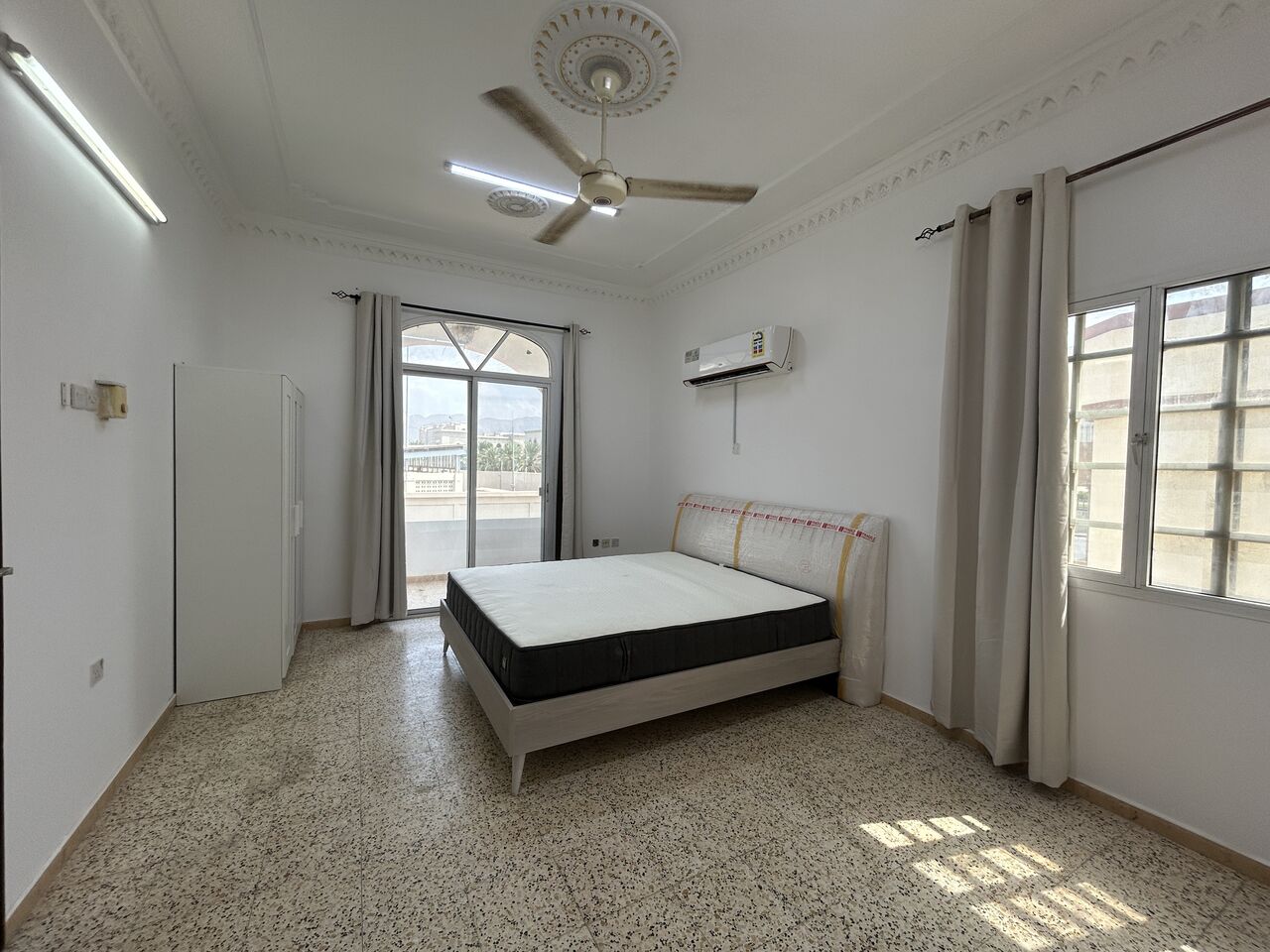 Muscat, Rooms for Rent, OMR 160/month,  Furnished,  50 Sq. Meter,  Spacious Fully Furnished Master Bedroom With Balcony In Azaiba Near NBO Head Office