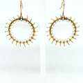 Beaded Dangle Earrings | Crystal Circle Design