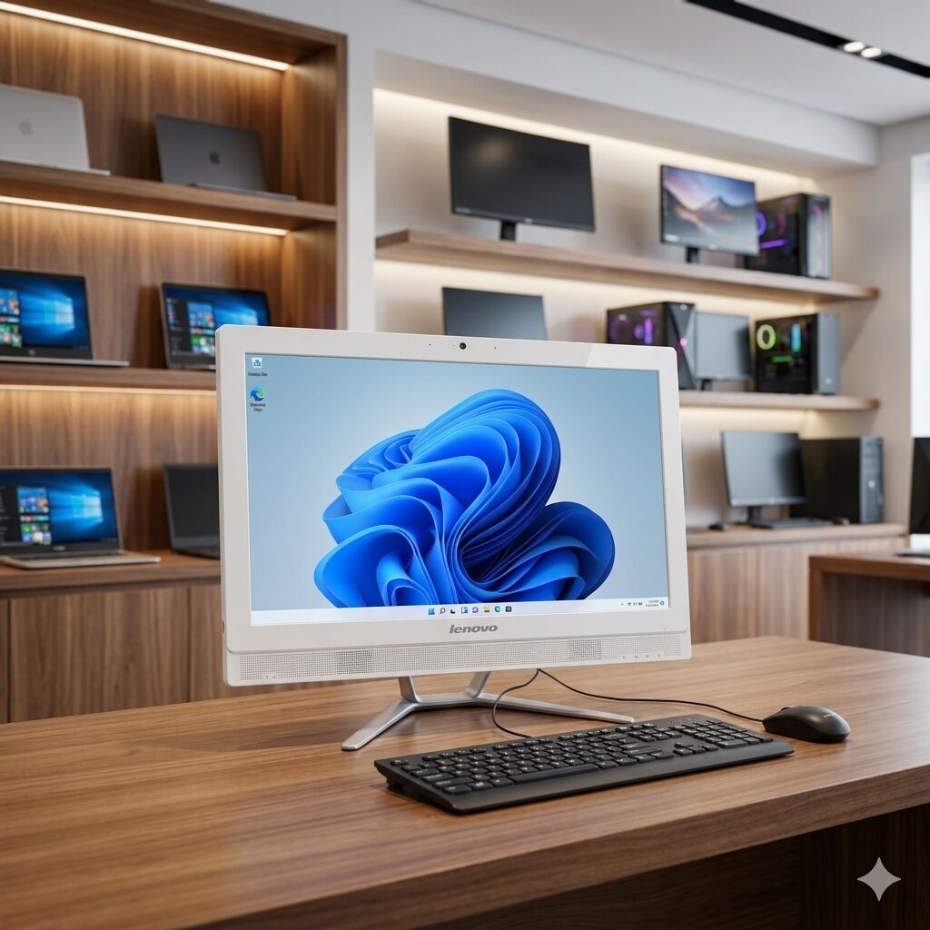 Isa Town, Computers, BHD 53,  Best Offer LENOVO All In One Computer Set 22" Full HD Screen 8GB RAM 180GB SSD Win10 Ready
