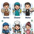 We Have Barista, Cleaners, Waiters, E T C