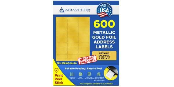 New York, Appliances, USD 14,  Gold Foil Labels | Metallic Laser Printer Labels