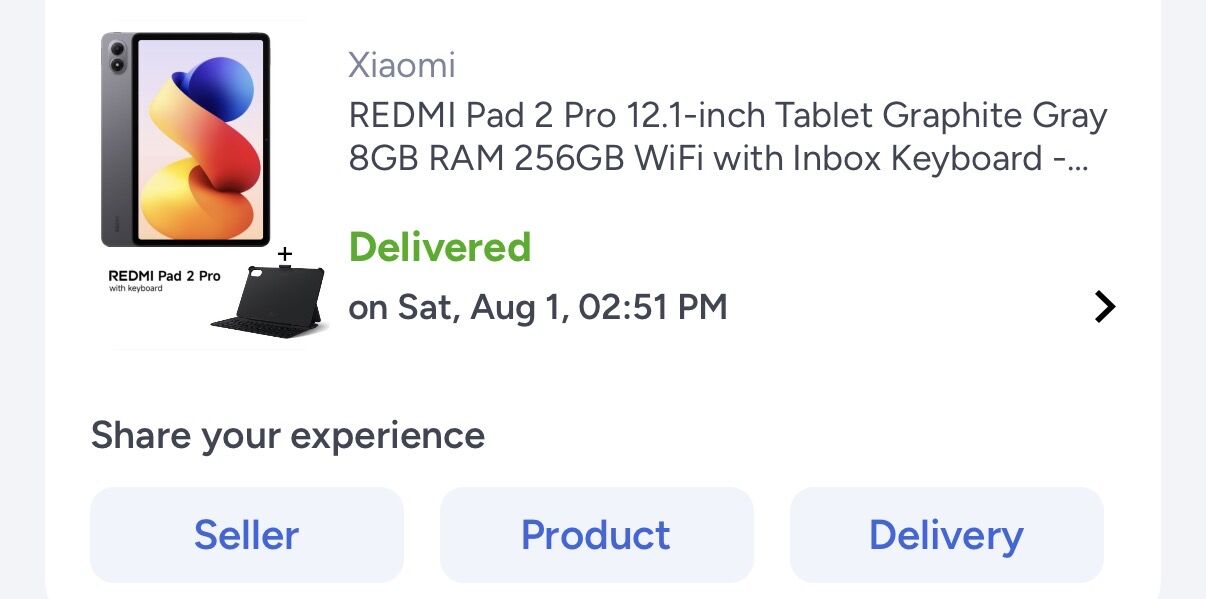 Olaya, Tablet Computers, SAR 1100,  REDMI Pad 2 Pro 12.1-inch Tablet Graphite Gray 8GB RAM 256GB WiFi With Inbox Keyboard - Gl