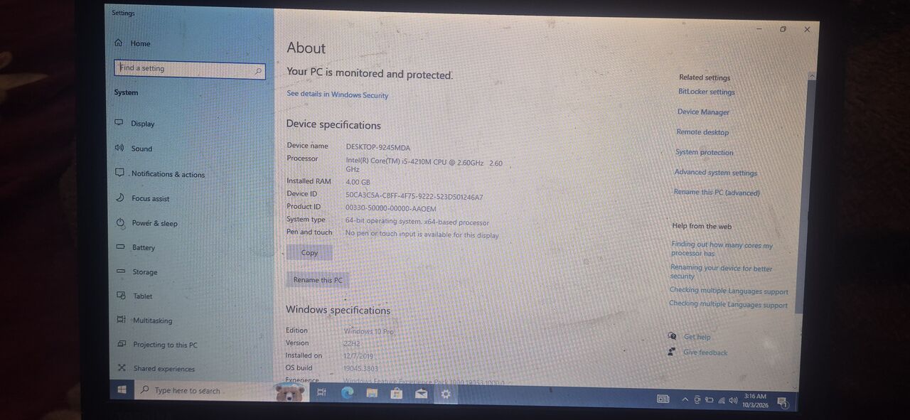 Khobar, Computers, SAR 300,  Toshiba I5 Laptop For Sale For Sar 300 Only