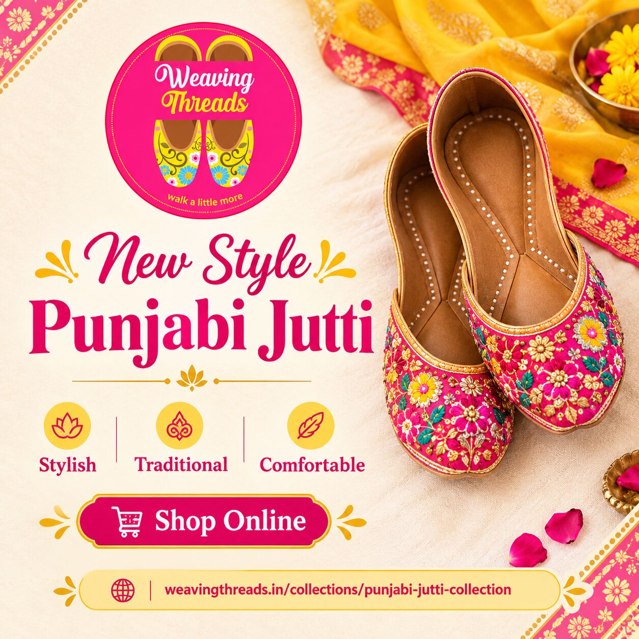 New Delhi, Clothing & Accessories, INR 1750,  Refresh Your Ethnic Style With Trendy Punjabi Jutti