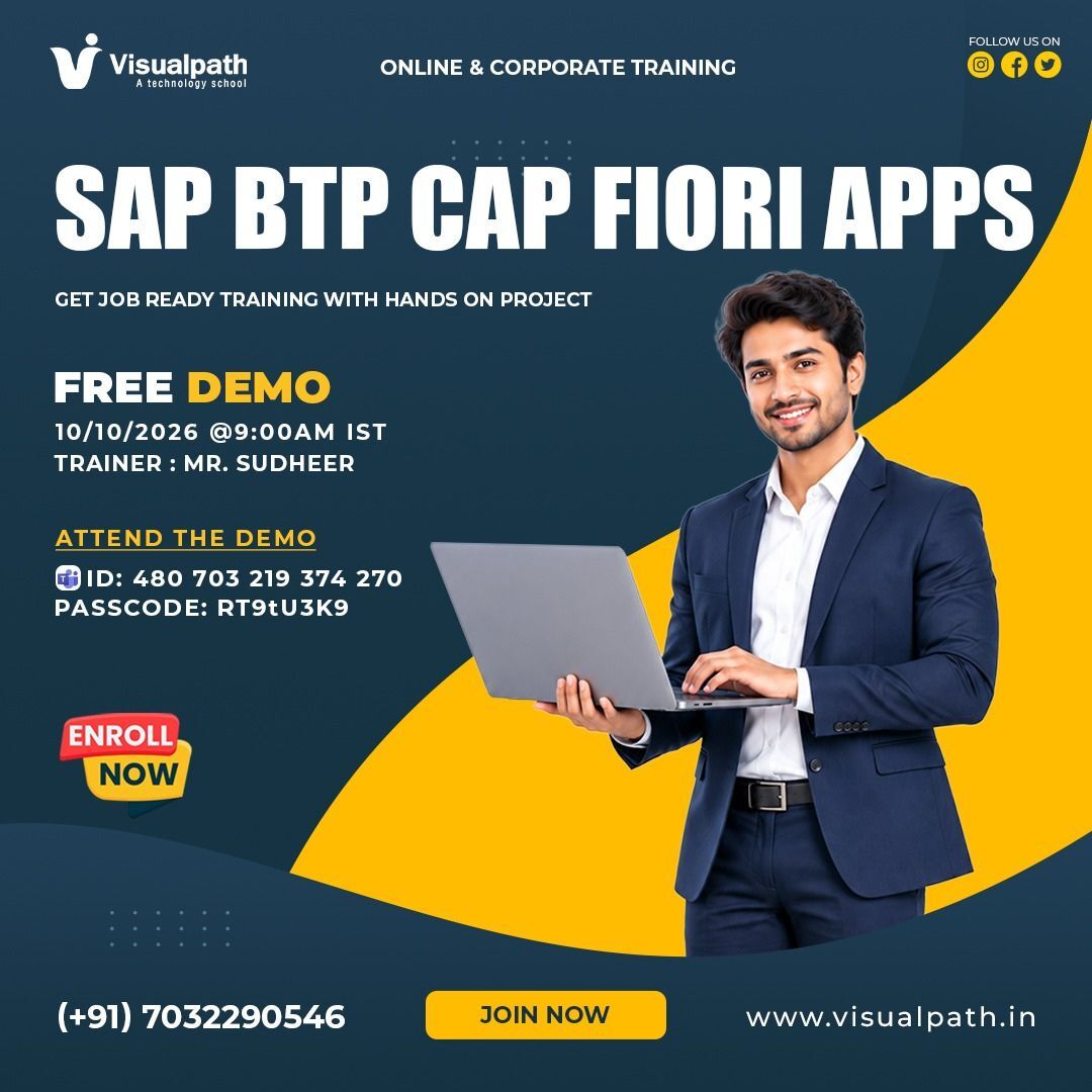 Hyderabad, Education, SAP BTP CAP Fiori Free Demo For Modern App Development