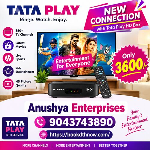 Chennai, Electronics, INR 3600,  Tata Sky New Connection In Karur | Best DTH Connection & Offers | 9043743890