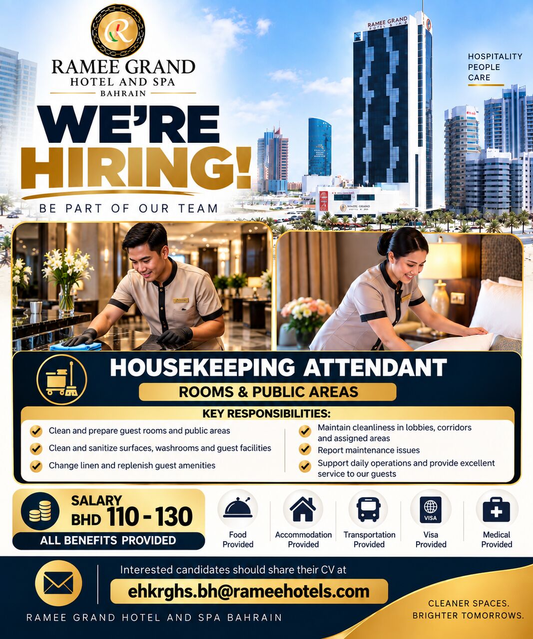 Manama, Jobs, We Are Looking For Housekeeping Attendants For 5* Hotel In Bahrain.