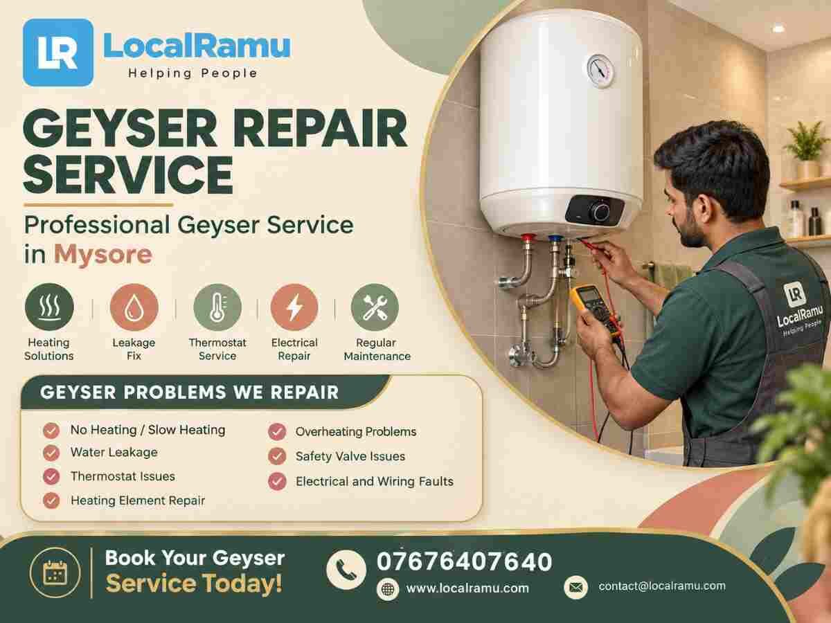 Bangalore, Appliance Repair, Smart Geyser Repair Service In Mysore By LocalRamu