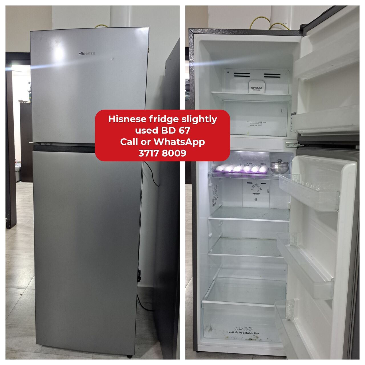 Manama, Appliances, BHD 67,  @@Hisnese Fridge In Good Condition For Sale With Delivery