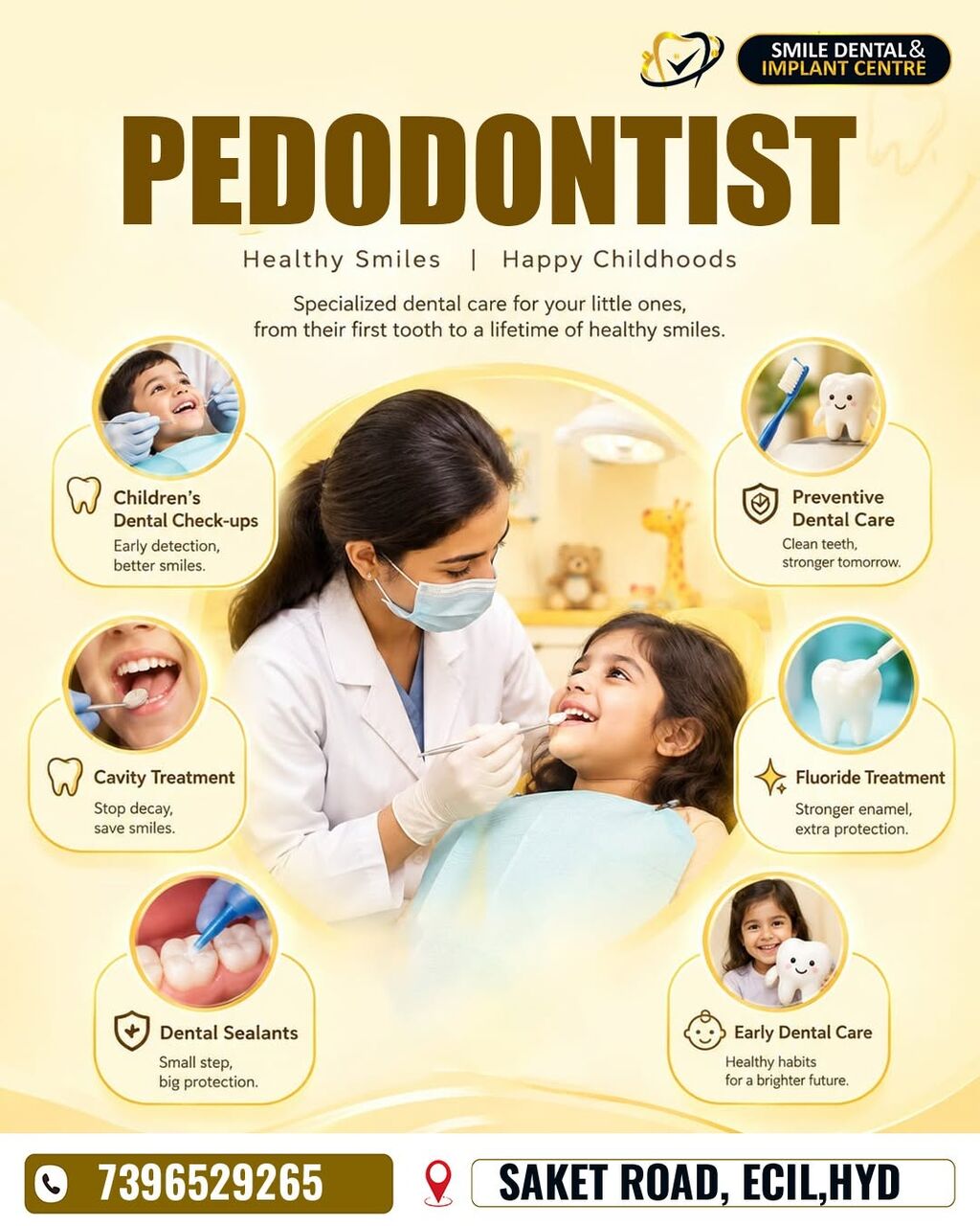 Hyderabad, Dental, Healthy Smiles, Happy Childhoods: Expert Pediatric Dentistry In ECIL, AS Rao Nagar