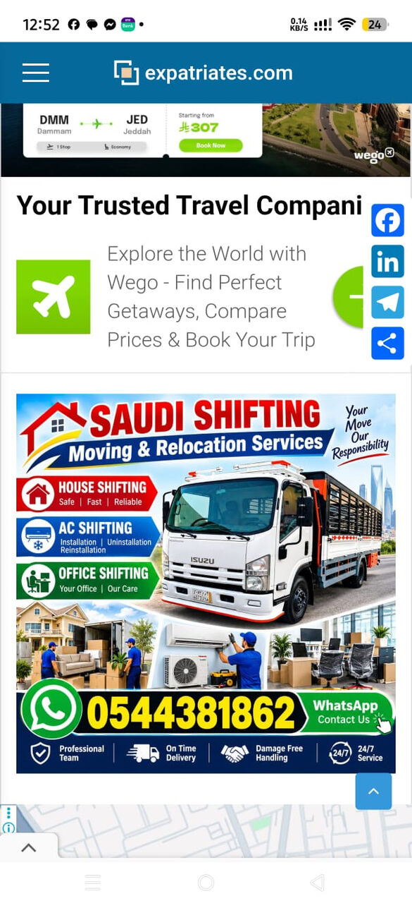 Jubail, Delivery, ‎MOVERS PACKERS□HOUSE SHIFTING□👍PROFESSIONAL LABOR TEAM □DYNA TRUCK FOR 0544381862