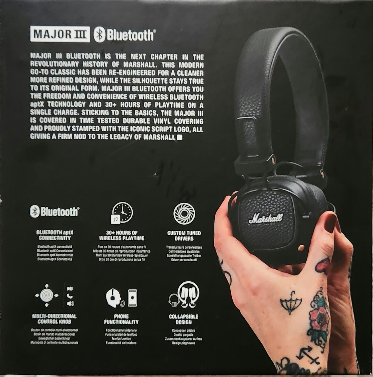 Al Jubail Al Balad, Electronics, SAR 300,  Headphone MARSHALL Major III Bluetooth
