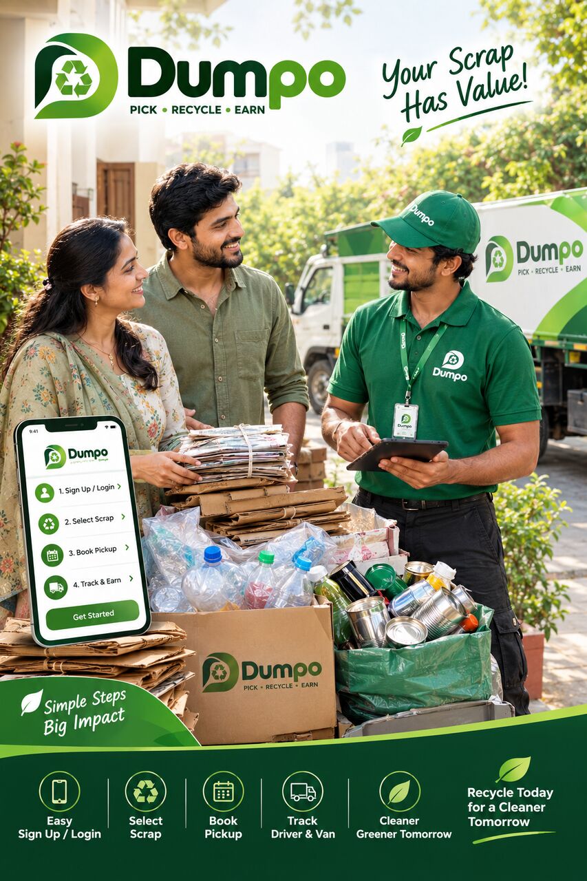 Hyderabad, Business, DUMPO &ndash; Your Doorstep Recycling Partner | Scrap Pickup Services In Hyderabad