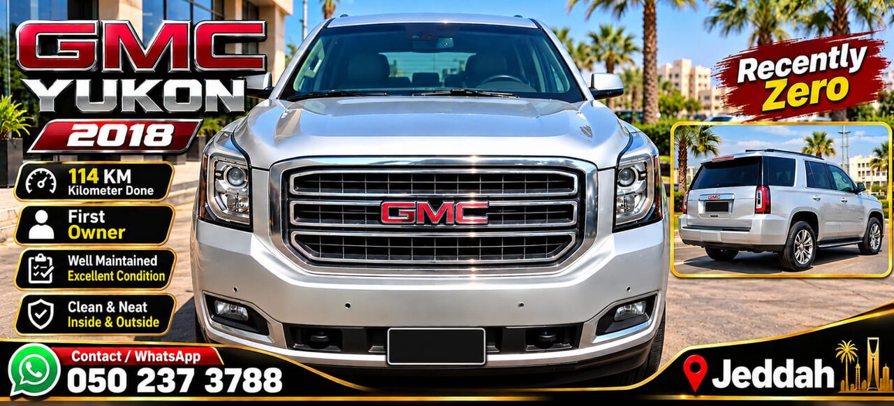 Jeddah, Vehicles, Cars & Trucks , SAR 80500,  Gmc Yukon,  2018,  Automatic,  114000 KM,  *GMC | Yukon |  | First Owner | Matalic Gray | جيمس يوكن