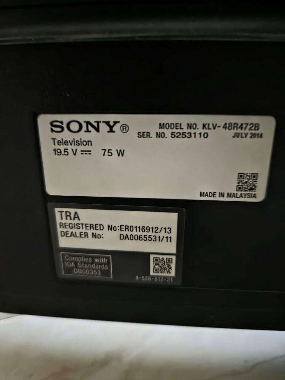Jeddah, Household Items, SAR 500,  SONY TV