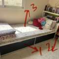 SAR 750,  IKEA Bed With Back Rack And New Mattress Purchase From Mattress Land