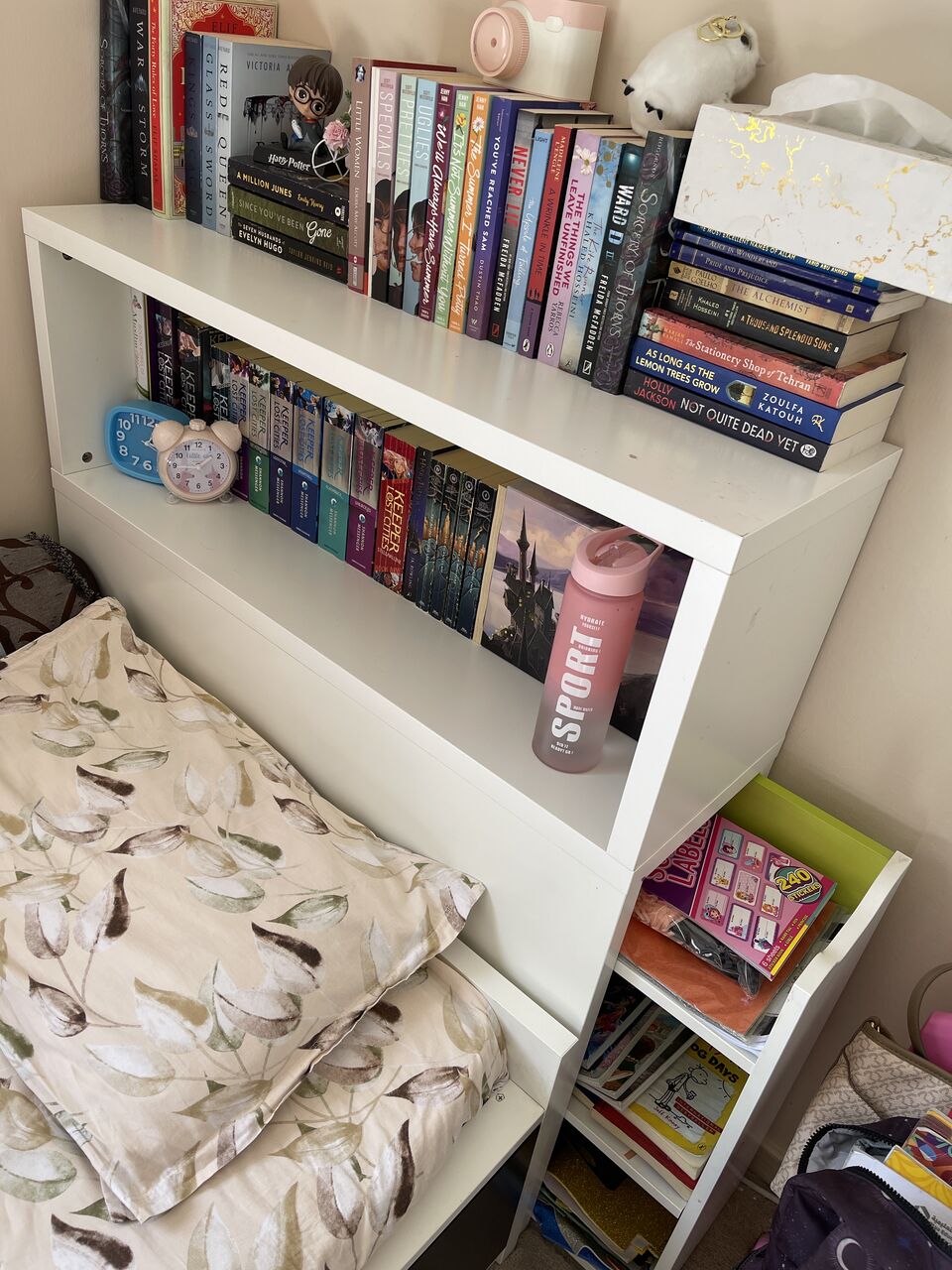 Riyadh, Furniture, SAR 750,  IKEA Bed With Back Rack And New Mattress Purchase From Mattress Land