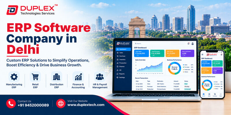 New Delhi, ERP, ERP Software Company In Delhi | Duplex Tech