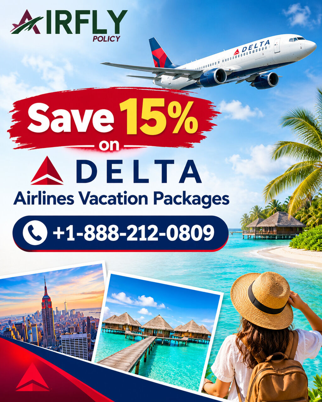 New York, Travel, Save 15% On Delta Airlines Vacation Packages - 1-888-212-0809