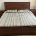 SAR 600,  Queen Size Bed (without Mattress) With Side Tables