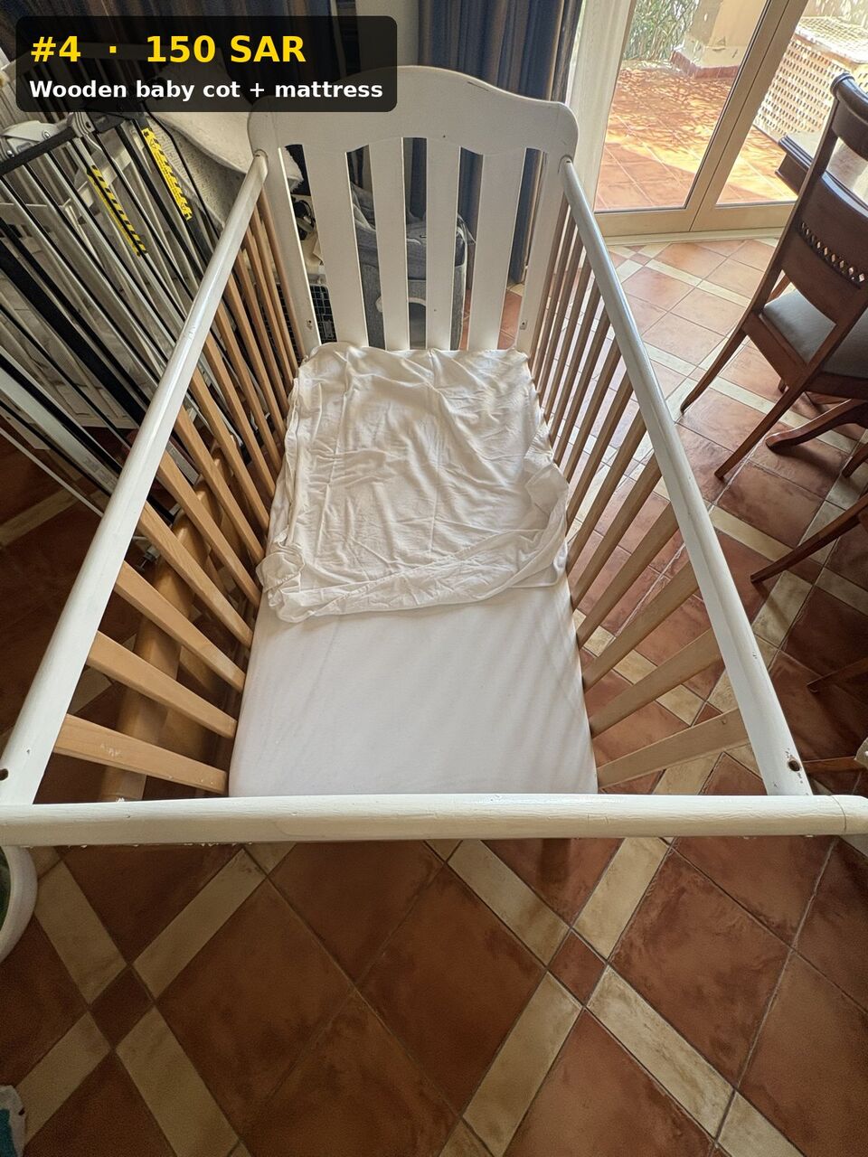 Jubail Industrial City, Baby & Kid Stuff, SAR 150,  Wooden Baby Cot + Mattress - Murjan Village