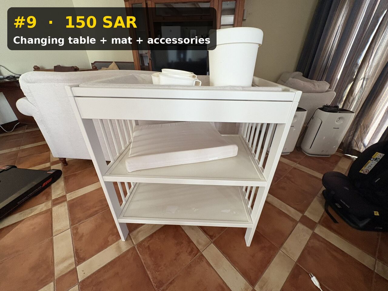 Jubail Industrial City, Baby & Kid Stuff, SAR 150,  Changing Table + Mat + Accessories - Murjan Village