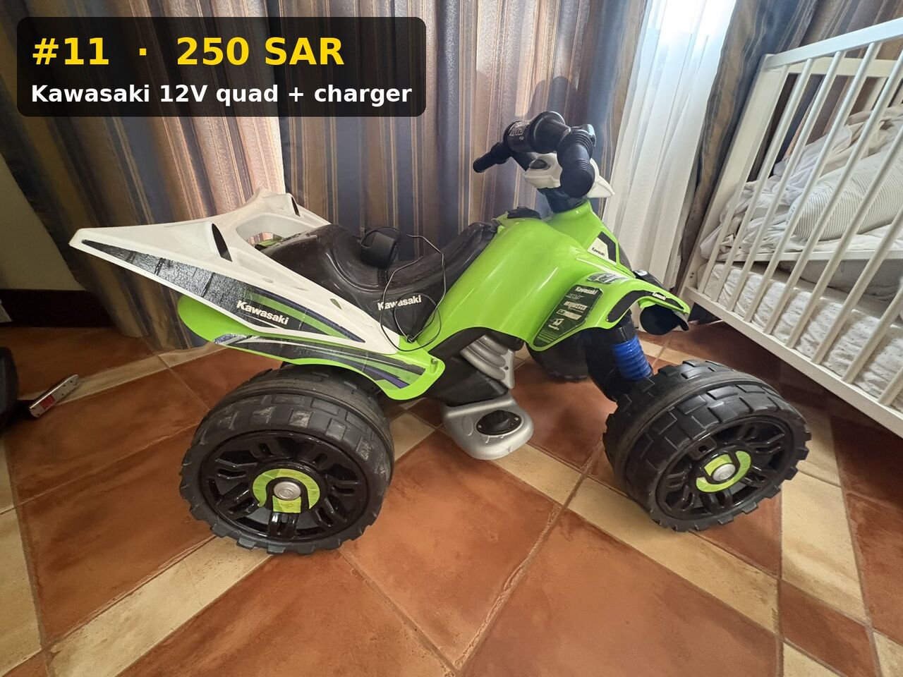 Jubail Industrial City, Toys & Games, SAR 250,  Kawasaki 12V Electric Kids Quad + Charger - Murjan Village