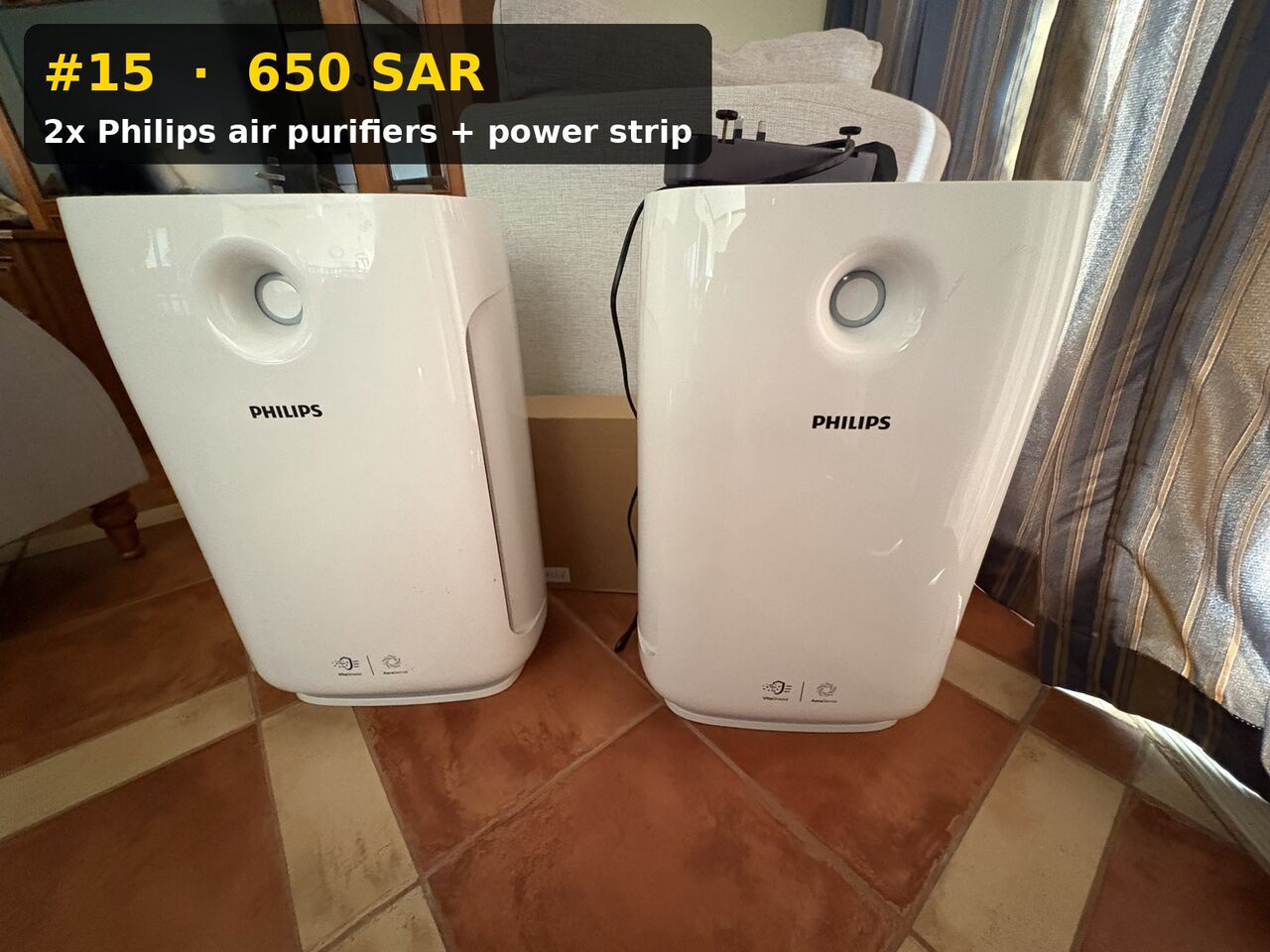 Jubail Industrial City, Appliances, SAR 650,  2x Philips Air Purifiers + Power Strip - Murjan Village