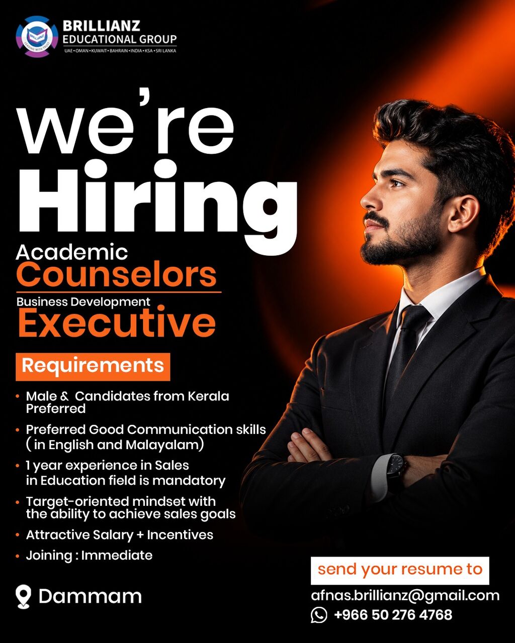 Khobar, Jobs, ACADEMIC COUNSOLER | BUSINESS DEVELOPMENT EXECUTIVE